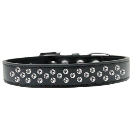 UNCONDITIONAL LOVE Sprinkles Clear Crystals Dog CollarBlack Size 12 UN784094